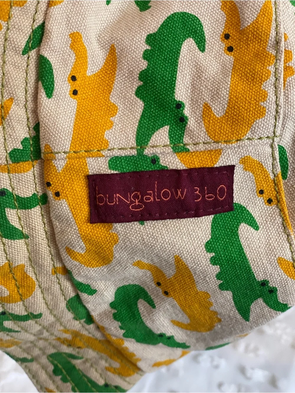 bungalow 360 Green & Yellow Alligator Print Bucket Hat